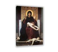RXNHGJDS Reproducción Cuadros William-Adolphe Bouguereau Poster La Virgen de la Consolación Cuadro Canvas Wall Art Impresión Gi lienzo Decoración Pared Salón Dormitorio 105x70cm Inner frame