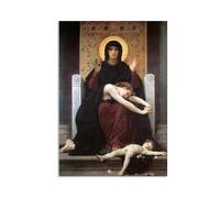RXNHGJDS Reproducción Cuadros William-Adolphe Bouguereau Poster La Virgen de la Consolación Gi Impresión en Lienzo laminas pintores famosos Decoración Pared Salón Dormitorio 60x40cm only canvas
