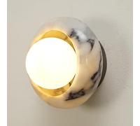 RXPVUXE Aplique De Pared De Alabastro Moderno, Lámpara De Pared De Piedra Natural De Estilo Nórdico, Accesorios De Iluminación De Pared De Mármol En Forma De Cuenco De 5,9, Enchufe G9 for Escaleras