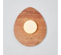 RXPVUXE Aplique de pared de mármol de mediados de siglo, aplique moderno de cristal lechoso, lámpara de pared de piedra natural de estilo nórdico, iluminación for tocador de baño, dormitorio(D)