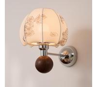 RXPVUXE Aplique de pared de tela vintage de 1 luz con pantalla con estampado de flores, lámpara de pared interior con cable E27, lámpara de pared moderna de mediados de siglo for dormitorio