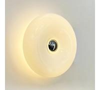 RXPVUXE Aplique De Pared Donuts Lámpara De Montaje En Pared LED Redonda De 24 W Lámpara De Pared De Vidrio Blanco Leche, Apliques De Pared Circulares Nórdicos Modernos De Diámetro-28 Cm para Dormitori