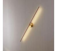 RXPVUXE Aplique de pared lineal LED giratorio Lámpara de pared de metal cableado contemporáneo Lámpara de tocador de baño creativa 3000K Decoración minimalista para el hogar Accesorio de iluminación d