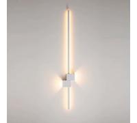 RXPVUXE Aplique de pared lineal LED moderno Lámpara de pared larga para interiores simple 24 "36" Lámpara de montaje en pared de metal, 3000K Aluminio Arriba Abajo Apliques de pared Accesorio de ilumi