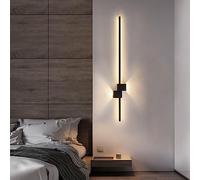 RXPVUXE Aplique de pared lineal LED moderno Lámpara de pared larga para interiores simple 24 "36" Lámpara de montaje en pared de metal, 3000K Aluminio Arriba Abajo Apliques de pared Accesorio de ilumi