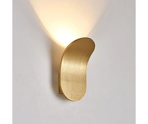 RXPVUXE Aplique de pared para pasillo Aplique de pared de aluminio cepillado moderno Lámpara de pared LED con cable para interiores de 5 W, 3000 K Dormitorio simple junto a la cama Sala de estar Escal