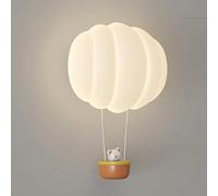 RXPVUXE Apliques de globos aerostáticos Lámpara de pared moderna color crema Accesorio de iluminación para decoración del hogar blanco con pantalla de PE, 15 W Creative Cloud Home Deco Accesorio de il