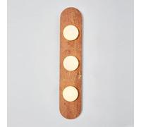 RXPVUXE Apliques de pared de mármol natural, lámpara de baño de 3 luces, lámpara de pared de piedra de estilo nórdico con pantalla de cristal, lámpara de pared moderna con cableado(F)