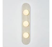 RXPVUXE Apliques de pared de mármol natural, lámpara de baño de 3 luces, lámpara de pared de piedra de estilo nórdico con pantalla de cristal, lámpara de pared moderna con cableado(E)