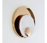 RXPVUXE Lámpara de pared de piedra de estilo nórdico de 11,8 pulgadas, lámpara de pared de mármol natural, apliques de pared modernos de mediados de siglo, luces de pared interiores(White)