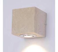 RXPVUXE Lámpara De Pared De Piedra LED Moderna, Luces De Pared De Travertino Amarillo Natural con Blanco Cálido De 3000 K, Lámparas De Pared Cableadas, Aplique De Pared Interior for Dormitorio