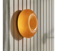 RXPVUXE Creative Donuts Aplique de pared 24W Lámpara de montaje en pared LED redonda Lámpara de pared de vidrio de color naranja, apliques de pared circulares de 26 cm de diámetro nórdico moderno para