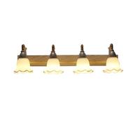 RXPVUXE Lámparas De Tocador De Baño, Luces De Tocador De Óxido Vintage Sobre Espejo, Aplique De Pared Antiguo Rústico Con Pantalla De Vidrio De Flor De Escarcha Blanca, Lámpara De Pared De Baño De Gra