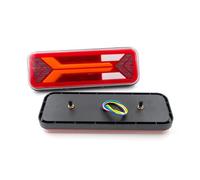 RXRJSU 2 Uds 12V 24V Combinación LED Luz Giro Trasera Freno Lámpara Flujo Inverso Impermeable Remolque Camión Tractor Reflector Tercera Tercera Luz De Freno
