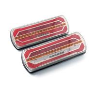 RXRJSU 2 Uds 12V 24V LED Combinación Lámpara Trasera Freno Impermeable Para Remolque Camión Coche Reflector Luz Marcha Atrás Tercera Tercera Luz De Freno