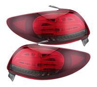 RXRJSU Coche Reflector Para Peugeot 206 206CC 2004-2008 Luces Traseras Con Señal De Giro LED Dinámica Lámpara Antiniebla Parada Freno Inverso 1 Par Rojas