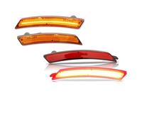 RXRJSU Luz LED Posición Lateral Trasera/delantera Lámpara Repetidora Panel Señal Giro Para Cooper R55 R56 R57 R58 R59 R60 R61 Tercera Tercera Luz De Freno(4PCS Front Rear)