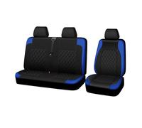 RXRJSU para Benz para Sprinter para Vito 2 + 1 Fundas Universales De Cuero PU para Asientos Coche Negro Funda Asiento Coche(Azul)