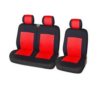 RXRJSU Universal para La Mayoría Funda Protectora Asiento Coche 1/2 Uds Fundas, Accesorios Interiores 2 + 1 Funda Asiento Coche(Rojo)