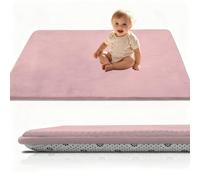RxueSug 3cm Alfombra Bebe Acolchada Plegable - Manta de Juego para Bebes colchoneta Suelo Infantiles o tapete Infantil habitacion para niños y niñas, 120 x 200 cm Alfombra de área Rojo Rosado