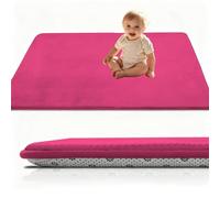 RxueSug Alfombra Bebe Acolchada Plegable, Alfombra Bebe Antideslizante 60 x 120 cm, Alfombra Bebe Gruesa Antideslizante Colchoneta Bebe Suelo Habitacion colchoneta para Gatear para Bebes Rosa