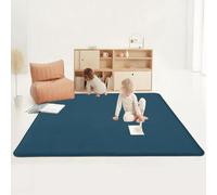RxueSug Alfombra Bebe Gruesa Antideslizante 3cm Alfombra Juegos Bebes Acolchada, 80 x 120 cm Manta Juegos Bebes De Fácil Cuidado, Colchoneta Suelo Niños para Habitación Infantil Azul Cielo