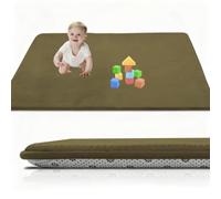 RxueSug Alfombra De Habitacion Bebe, Alfombra Infantil, 3 cm de Grosor Terciopelo Coral para Sala de Juegos 200 x 280 cm Verde Militar, Guardería Alfombra Antideslizante para Gatear para bebé