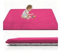 RxueSug Alfombra de Juegos para bebé 3cm 150 x 200 cm Alfombra Infantil Extragrande Plegable, portátil, Tapete de Suelo para niños pequeños y bebés, Alfombra Infantil Lavable Rosa