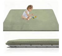 RxueSug Alfombra de Juegos para bebé 3cm 200 x 400 cm Alfombra Infantil Extragrande Plegable, portátil, Tapete de Suelo para niños pequeños y bebés, Alfombra Infantil Lavable Verde Hierba