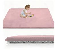 RxueSug Alfombra de Juegos para bebé 3cm 50 x 100 cm Alfombra Infantil Extragrande Plegable, portátil, Tapete de Suelo para niños pequeños y bebés, Alfombra Infantil Lavable Rojo Rosado