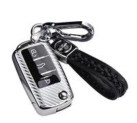 RXXR Funda para llave de coche compatible con Volkswagen, VW Golf Keybox, funda para VW Polo, Passat, Skoda, Seat, 3 botones
