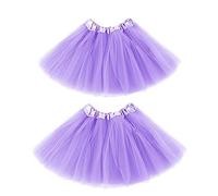 RY-EALY Niños Tótem Falda de Ballet Poncho Tul elástico 3 Tier Disfraz Hada Princesa Danza Rendimiento Carnaval Halloween Año Nuevo Vestido de Fiesta 2-8 años(Morado)