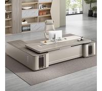 ry L S - Escritorio ejecutivo moderno de madera para oficina para CEO Boss & R, ideal para el hogar, oficina y negocios (tamaño: 240 cm)