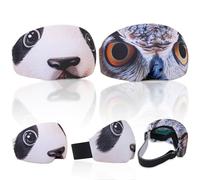 Ryaco 2 x Protective Case for Ski and Snowboard Goggles, Microfibre Protection Against Scratches and Dust, for Storage of Ski Goggles on Travel (Animal, Pequeño)