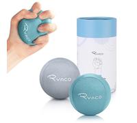 Ryaco Juego de 2 Bolas antiestrés de Gel para Ejercicios de Manos, Juego de 2 Bolas de Gel Blando y Duro para Adultos y niños: Alivio de la ansiedad (Verde y Gris)