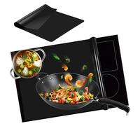 RYAN 1 Pieza Esterilla Protectora de Inducción 52x78cm Induction Hob Protector Protector Inducción Cocina Silicona Reutilizables Antideslizante Alfombrillas para Cocina Inducción (Negro)