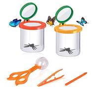 RYAN 2 Piezas Cajas de Insectos con Lupa Observatorio de Insectos Kit Explorador Niños Tarro Jaula de Insecto para Niños Herramienta Exploración Naturaleza Ciencia