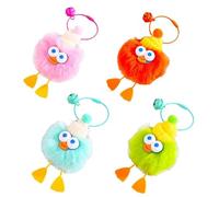 RYAN 4 Pcs Llaveros Pompones Felpa Colgante Llavero Con Bonito Peluche Suave Llavero De Peluche Para Mujer Y NiñOs Se Utiliza Para DecoracióN De Llaves Y DecoracióN De Bolsos（4 Colores）
