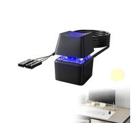 RYAN Botón De Alimentación para Pc Extensión De Botón De Encendido De Pc Botón De Alimentación Externo Desktop Computer Power Switch con Luz Led Adhesivo De Doble Cara Cable De Extensión De 1,5M