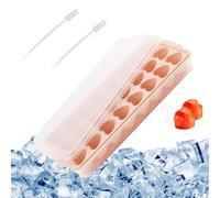 RYAN Molde para Cubitos de Hielo en Forma de Corazón, 24 Compartimentos,Fácil de Desmoldar,Moldes con Tapa para Cubitos de Hielo,Cubiteras para Hielo Aptas para Cerveza,Bebidas,Vino y Cócteles
