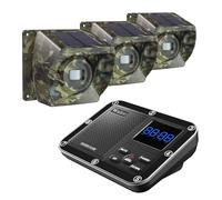 Ryanong Alarmas solares inalámbricas para entrada al aire libre, 1/3 milla de largo alcance, resistente a la intemperie, recargable, directores de movimiento, sistema de seguridad para el hogar, alta