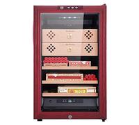 Ryanong Gabinete para puros, control constante de temperatura y humedad, gabinete de puros estable y humedad para el hogar, estante de madera de cedro (rojo)