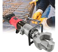 Ryanong Herramienta eléctrica dobladora de barras de refuerzo, metal de mano para barras de acero, ángulo de flexión ajustable de 0 a 130 grados, ideal para proyectos de construcción y bricolaje