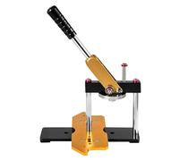 Ryanong Kit de prensa de punzón para insignias, máquina de insignias, juego de máquina para hacer insignias de bricolaje, prensa de insignias con 100 piezas, cortador de círculos, molde y herramienta