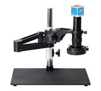 Ryanong Microscopio de observación 4K 41MPUSB HDMI cámara microscopio digital laboratorio industrial detectado adquisición de imágenes grabadora de vídeo + soporte universal + lente + anillo de luz de