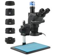 Ryanong Microscopio de observación 6.5X-130X ajustable 24MP 48MP 55MP 4K 1080P HDMI USB joyería soldadura electrónica cámara de video estéreo trinocular conjunto