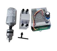 Ryanong Motor de husillo, refrigerado por aire, 0,2 kw CNC husillo, cabezales de taladro, kit de mandril de 200 W + regulador de velocidad de fuente de alimentación para grabado para máquina