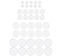 Ryaupy 40PCS Discos Silicona Perforados Transparentes de 3/5/7/9 mm - Discos Silicona curativos para Piercing - Almohadillas Disco Fijar Pendientes