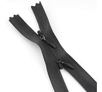 RybdaFDc Cremallera, 3# 5 Cremalleras Invisibles de Doble Cabeza for Coser Ropa de Lactancia, Cremallera for Prendas de Vestir, Tela de Nailon, Fuerte y Resistente (Color : Black 60cm, Size : 60cm)