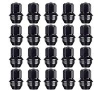 RYBO Juego de 20 tuercas de aleación negras, M14 x 1,5, hexagonales de 21 mm, compatibles con vehículos Ford Transit Custom y Tesla y más